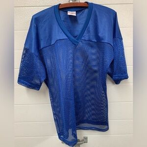 Athletic Men's Blue L XL Adult Football Rugby Lacrosse Universal Practice Jersey